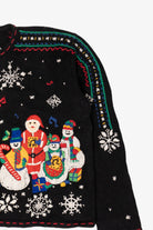 Vintage Black Designers Originals Studio Caroling Line Up Ugly Christmas Cardigan (1990s)