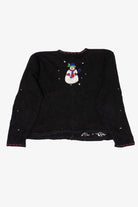 Vintage Black Designers Originals Studio Caroling Line Up Ugly Christmas Cardigan (1990s)