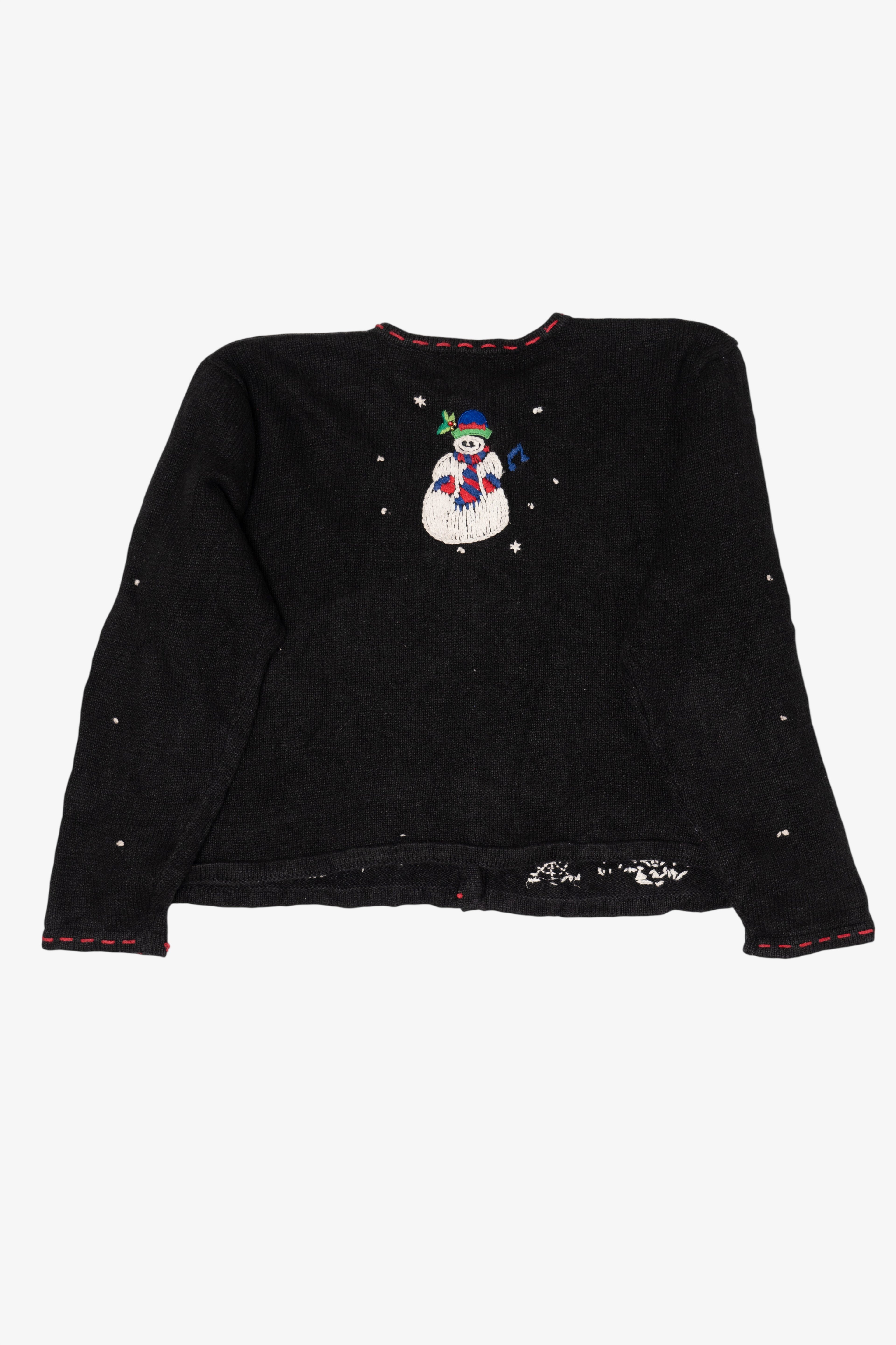 Vintage Black Designers Originals Studio Caroling Line Up Ugly Christmas Cardigan (1990s)