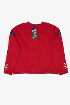 Vintage Red Hampshire Studio Stockings Ugly Christmas Cardigan (1990s)