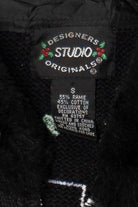 Vintage Black Designers Originals Studio Stockings Ugly Christmas Cardigan (1990s)