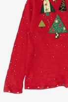 Vintage Red Designers Originals Studio Trees Ugly Christmas Cardigan (2000s)