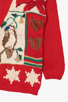 Vintage Red Petite Sophisticate Ugly Christmas Cardigan (1990s)
