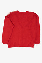 Vintage Red Petite Sophisticate Ugly Christmas Cardigan (1990s)