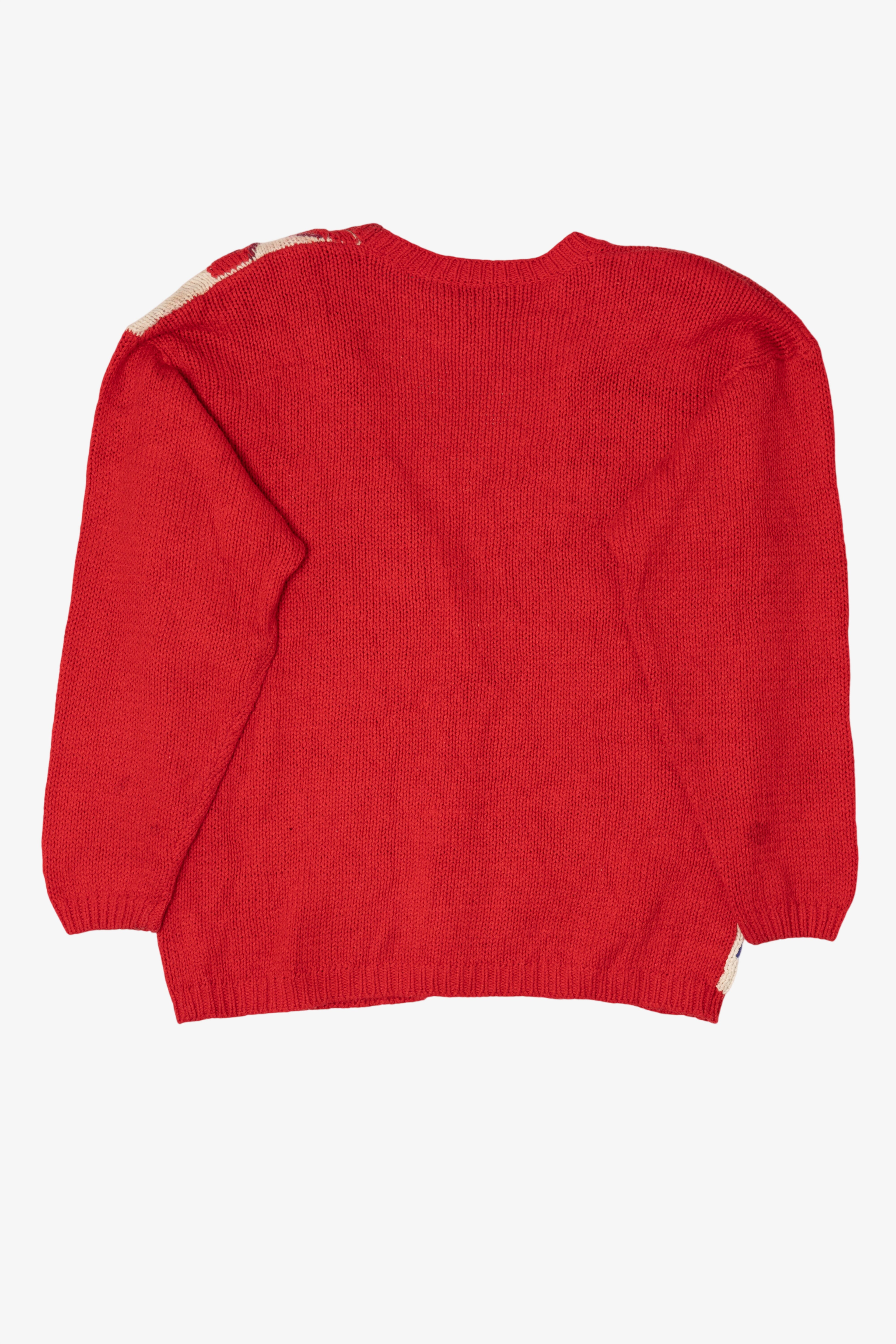 Vintage Red Petite Sophisticate Ugly Christmas Cardigan (1990s)