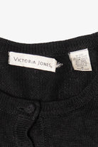 Vintage Black Victoria Jones Presents On Train Ugly Christmas Cardigan (1990s)