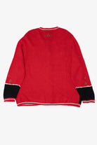 Vintage Red Extra Point Ice Skating Ugly Christmas Cardigan (2000s)