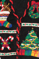 Vintage Black Hasting & Smith Ugly Christmas Cardigan (1990s)
