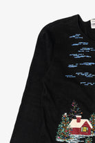Vintage Y2k Lightweight Marisa Christina Cross Stitch Landscape Ugly Christmas Cardigan (2000s)