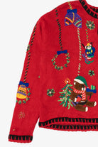 Vintage Red Designers Originals Studio Teddy Bears Ugly Christmas Cardigan (1990s)
