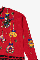 Vintage Red Designers Originals Studio Teddy Bears Ugly Christmas Cardigan (1990s)