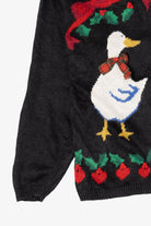 Vintage Black Jantzen Geese Ugly Christmas Cardigan (1990s)