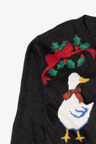Vintage Black Jantzen Geese Ugly Christmas Cardigan (1990s)