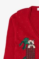 Vintage Red Principles Cats Ugly Christmas Cardigan (1990s)