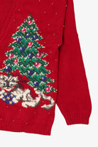 Vintage Red Principles Cats Ugly Christmas Cardigan (1990s)