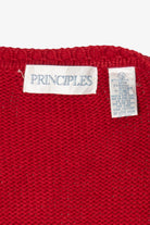 Vintage Red Principles Cats Ugly Christmas Cardigan (1990s)