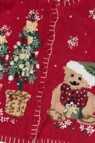Vintage Tiara International Holiday Bear Ugly Christmas Cardigan (1990s)