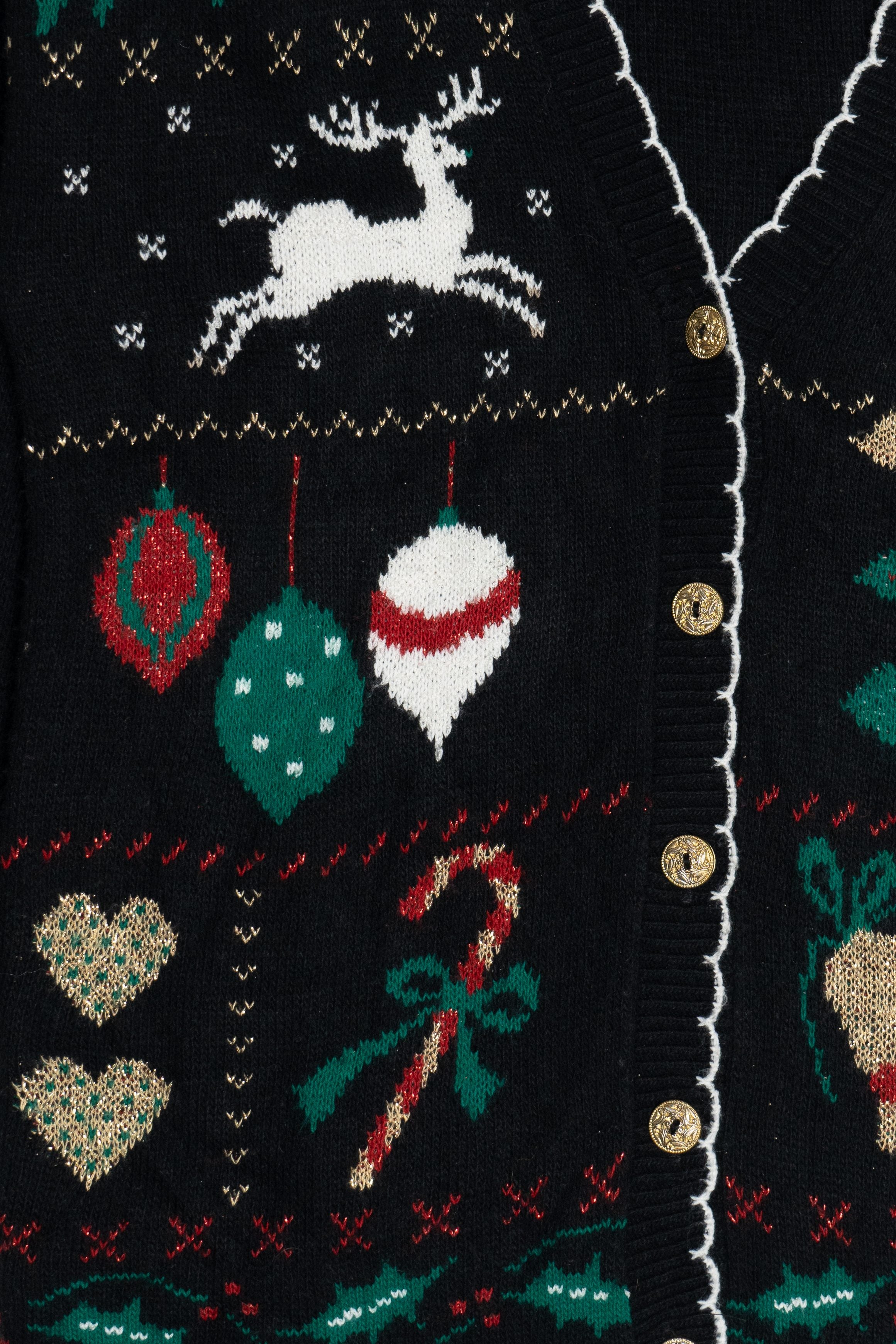 Vintage Bedford Fair Ugly Christmas Cardigan (1980s)