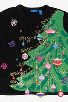 Vintage Karen Scott Ornaments On Tree Ugly Christmas Sweater (2000s)