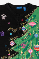 Vintage Karen Scott Ornaments On Tree Ugly Christmas Sweater (2000s)