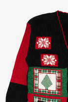 Vintage Black J.J. Poole Ugly Christmas Cardigan (1980s)