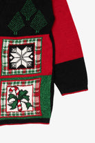 Vintage Black J.J. Poole Ugly Christmas Cardigan (1980s)