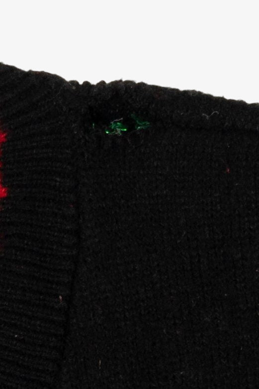 Vintage Black J.J. Poole Ugly Christmas Cardigan (1980s)
