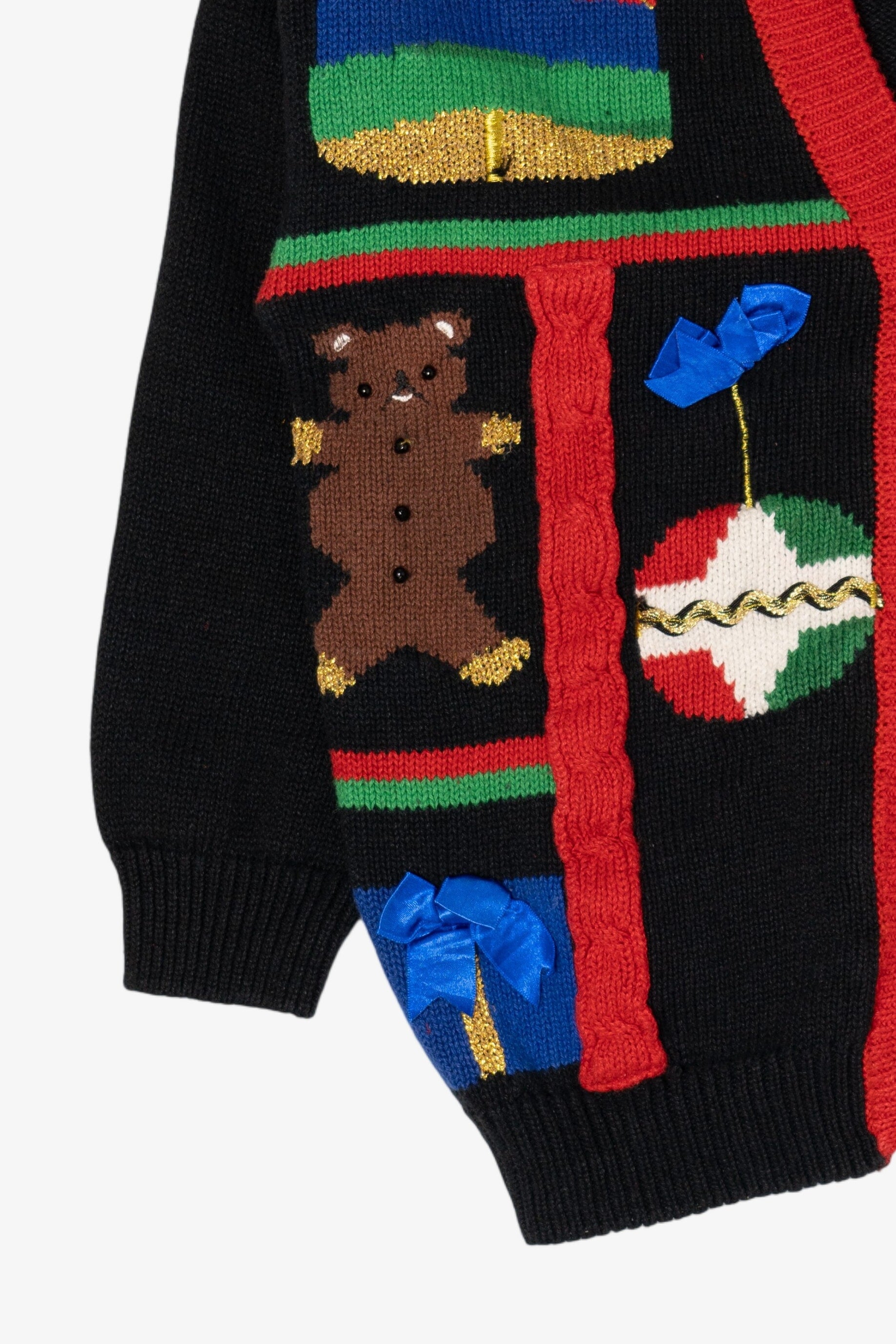 Vintage Black Work in Progress Toys Ugly Christmas Cardigan (1990s)