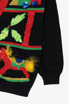 Vintage Black Work in Progress Toys Ugly Christmas Cardigan (1990s)