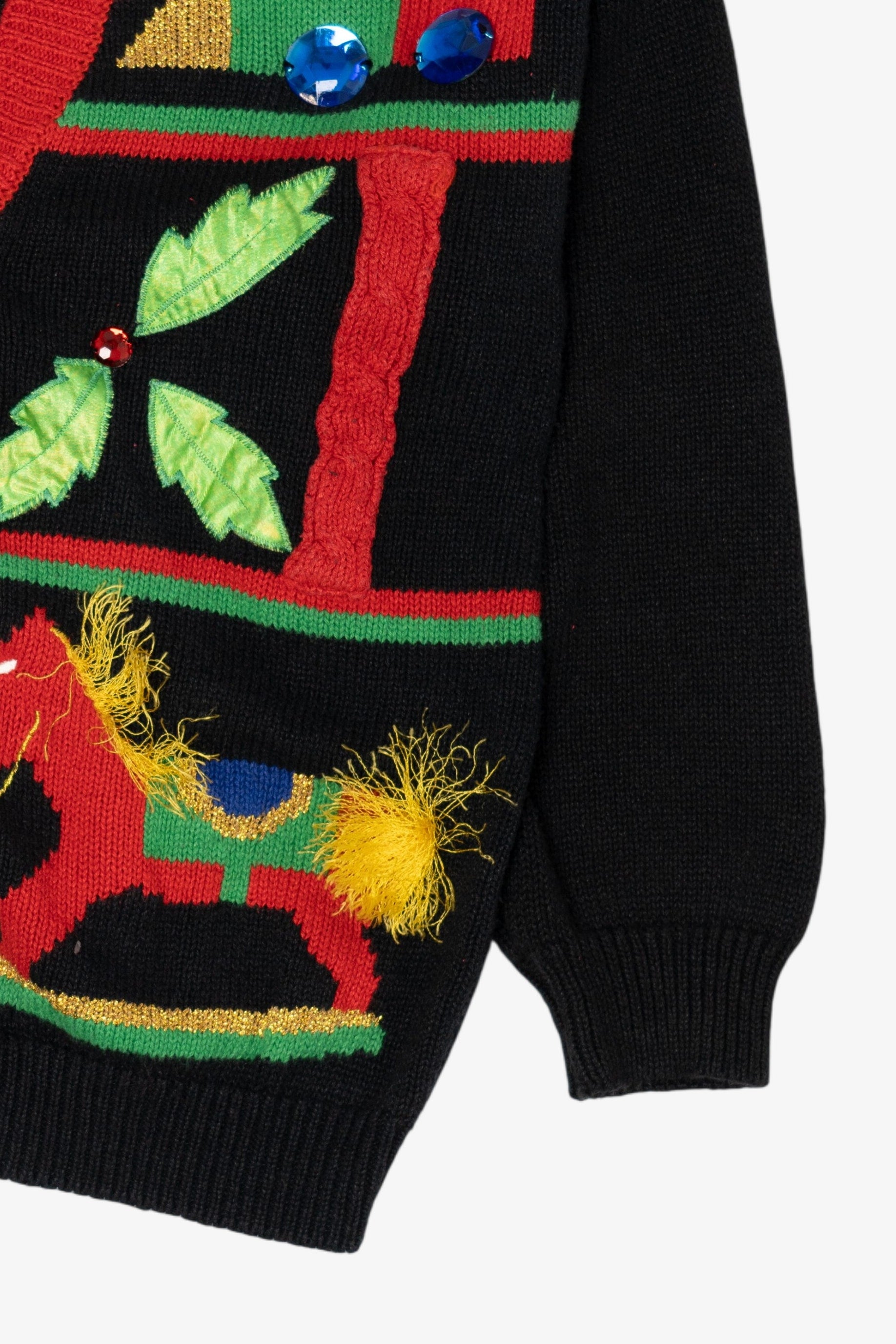 Vintage Black Work in Progress Toys Ugly Christmas Cardigan (1990s)