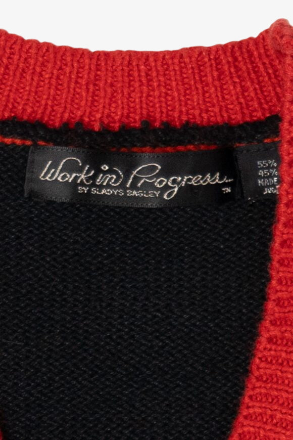 Vintage Black Work in Progress Toys Ugly Christmas Cardigan (1990s)