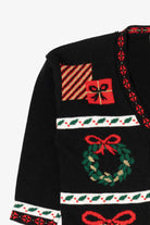 Vintage Black Nutcracker Ugly Christmas Cardigan (1990s)