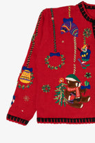 Vintage Red Designers Originals Studio Bears Ugly Christmas Cardigan (1990s)