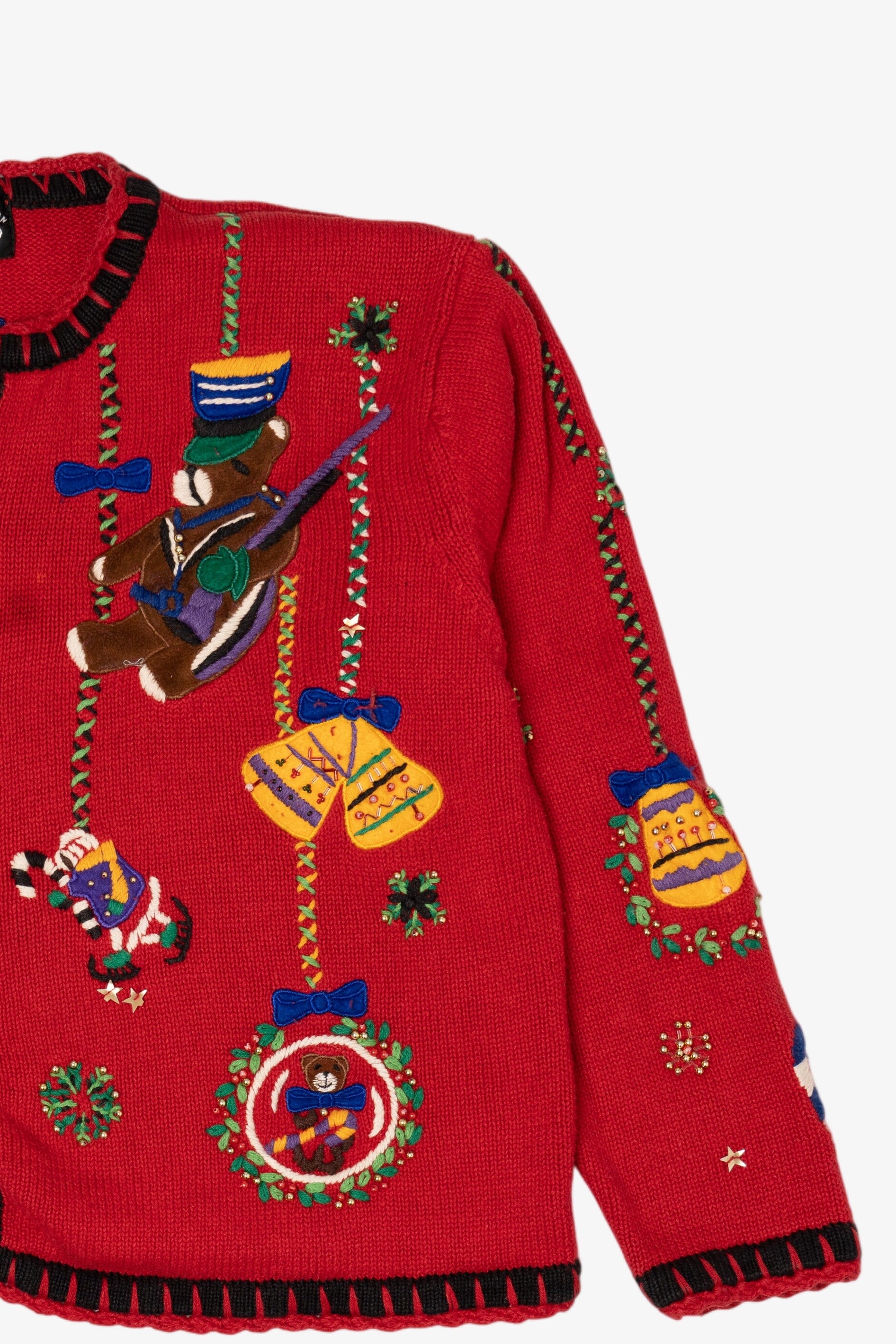 Vintage Red Designers Originals Studio Bears Ugly Christmas Cardigan (1990s)