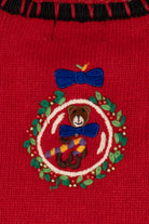 Vintage Red Designers Originals Studio Bears Ugly Christmas Cardigan (1990s)