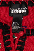 Vintage Red Designers Originals Studio Bears Ugly Christmas Cardigan (1990s)
