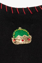 Vintage Black Tiara International Nutcrackers Ugly Christmas Cardigan (2000s)