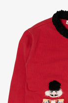 Vintage Red Collections Etc Nutcrackers Ugly Christmas Cardigan (1990s)