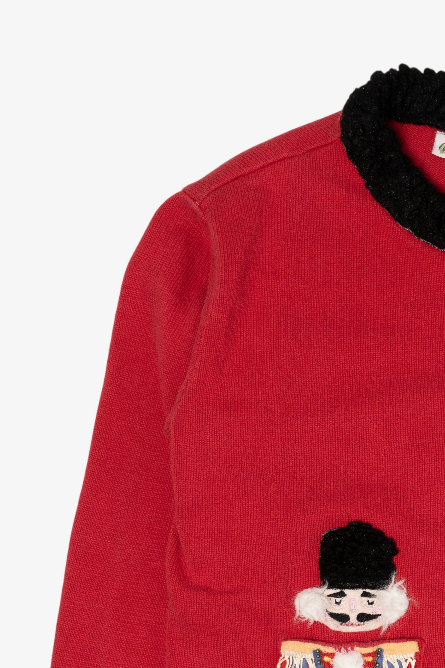 Vintage Red Collections Etc Nutcrackers Ugly Christmas Cardigan (1990s)