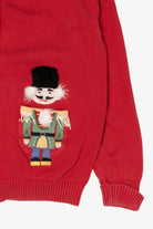 Vintage Red Collections Etc Nutcrackers Ugly Christmas Cardigan (1990s)