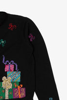 Vintage Black Presents Ugly Christmas Cardigan (1990s)