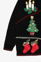 Vintage Black Victoria Jones Ugly Christmas Cardigan (1990s)
