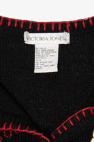 Vintage Black Victoria Jones Ugly Christmas Cardigan (1990s)