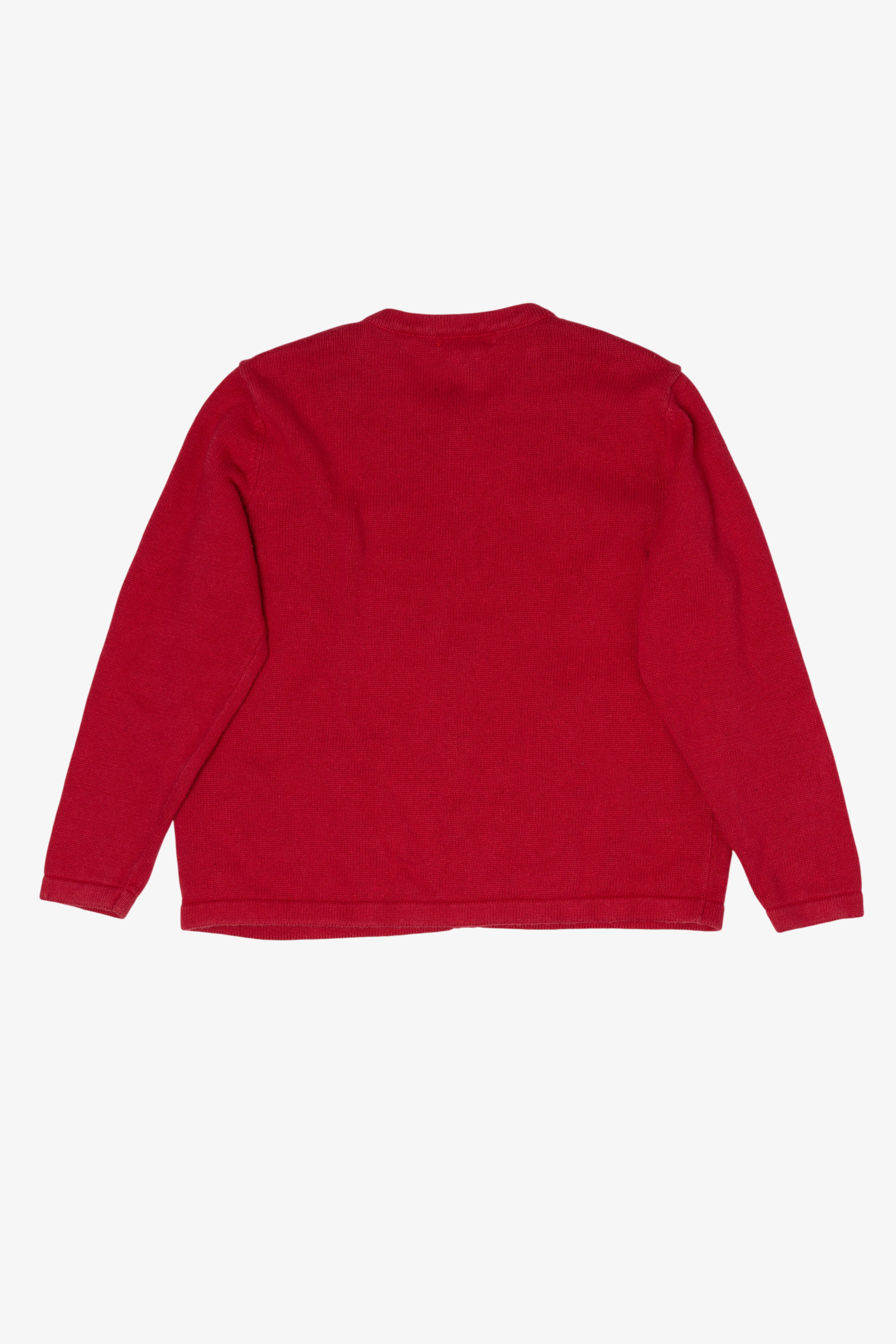 Vintage Red Merry & Bright Cats Ugly Christmas Cardigan (2000s)