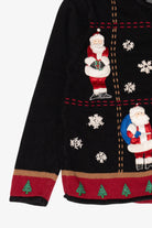 Vintage Black Designers Originals Studio Santa Ugly Christmas Cardigan (1990s)