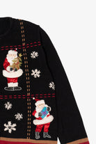 Vintage Black Designers Originals Studio Santa Ugly Christmas Cardigan (1990s)