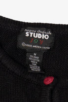 Vintage Black Designers Originals Studio Santa Ugly Christmas Cardigan (1990s)
