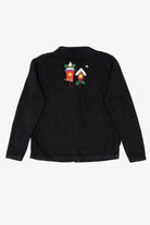Vintage Black White Stag Snowmen Ugly Christmas Cardigan (1990s)