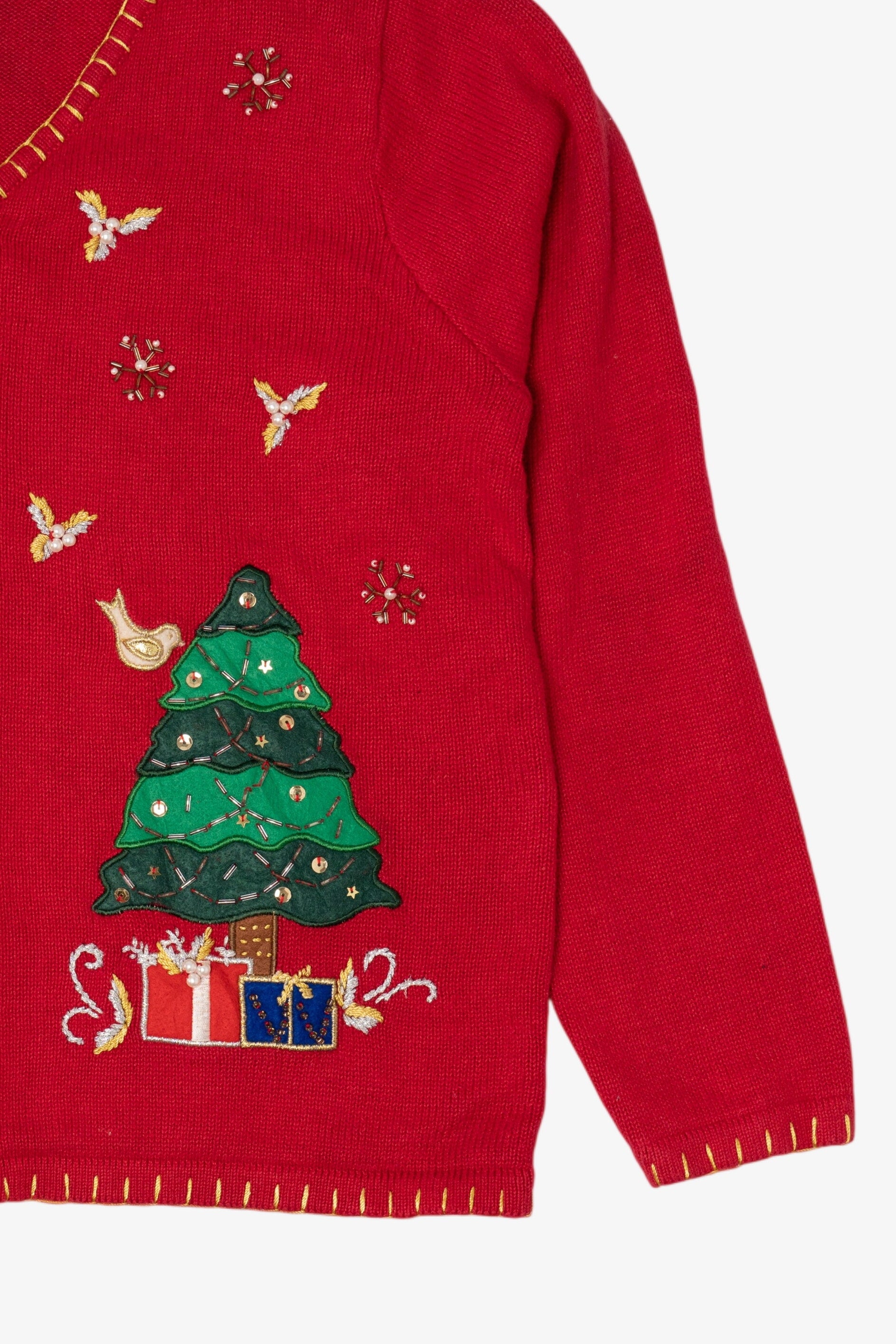 Vintage Red Traditions Santa Ugly Christmas Cardigan (2000s)