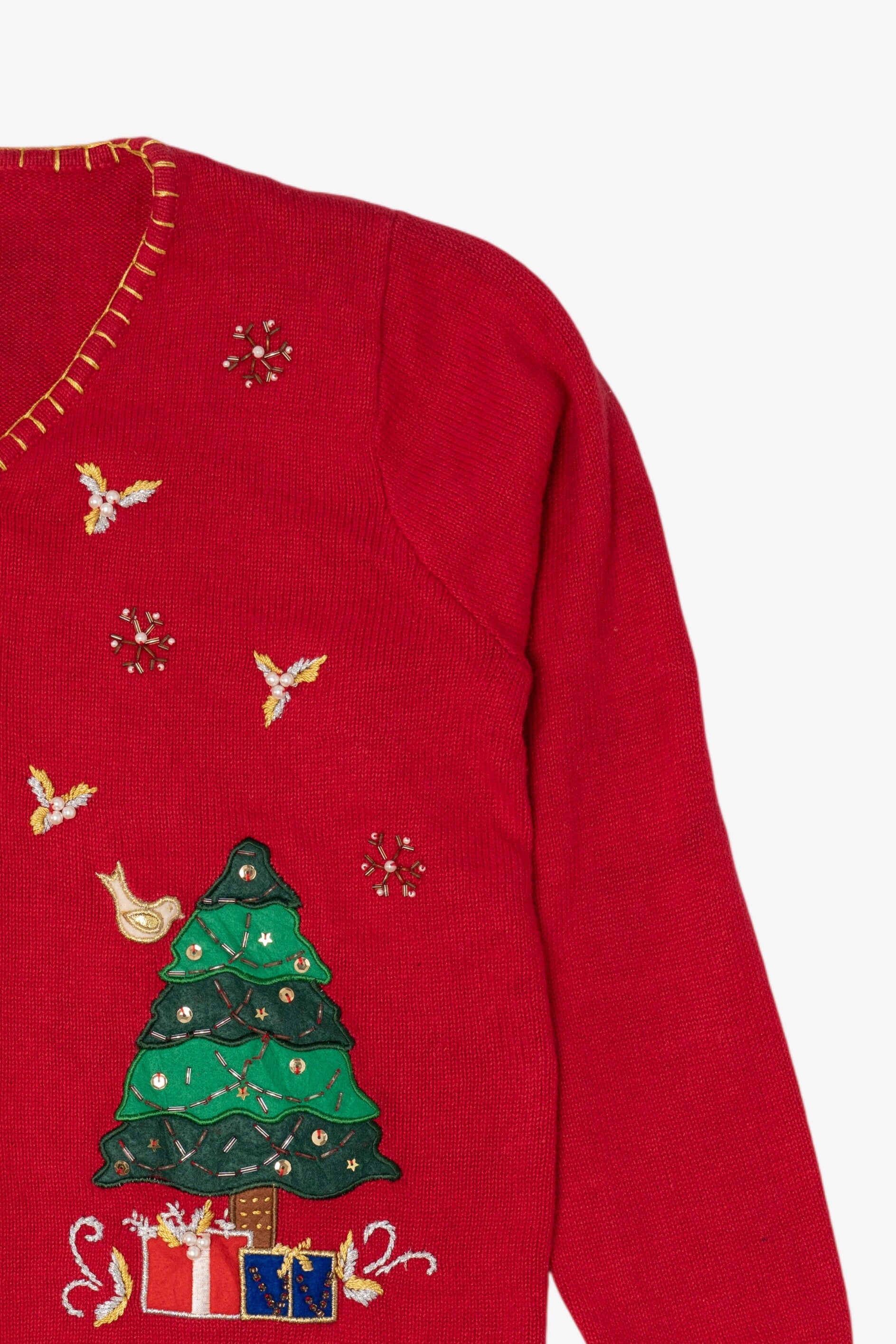 Vintage Red Traditions Santa Ugly Christmas Cardigan (2000s)
